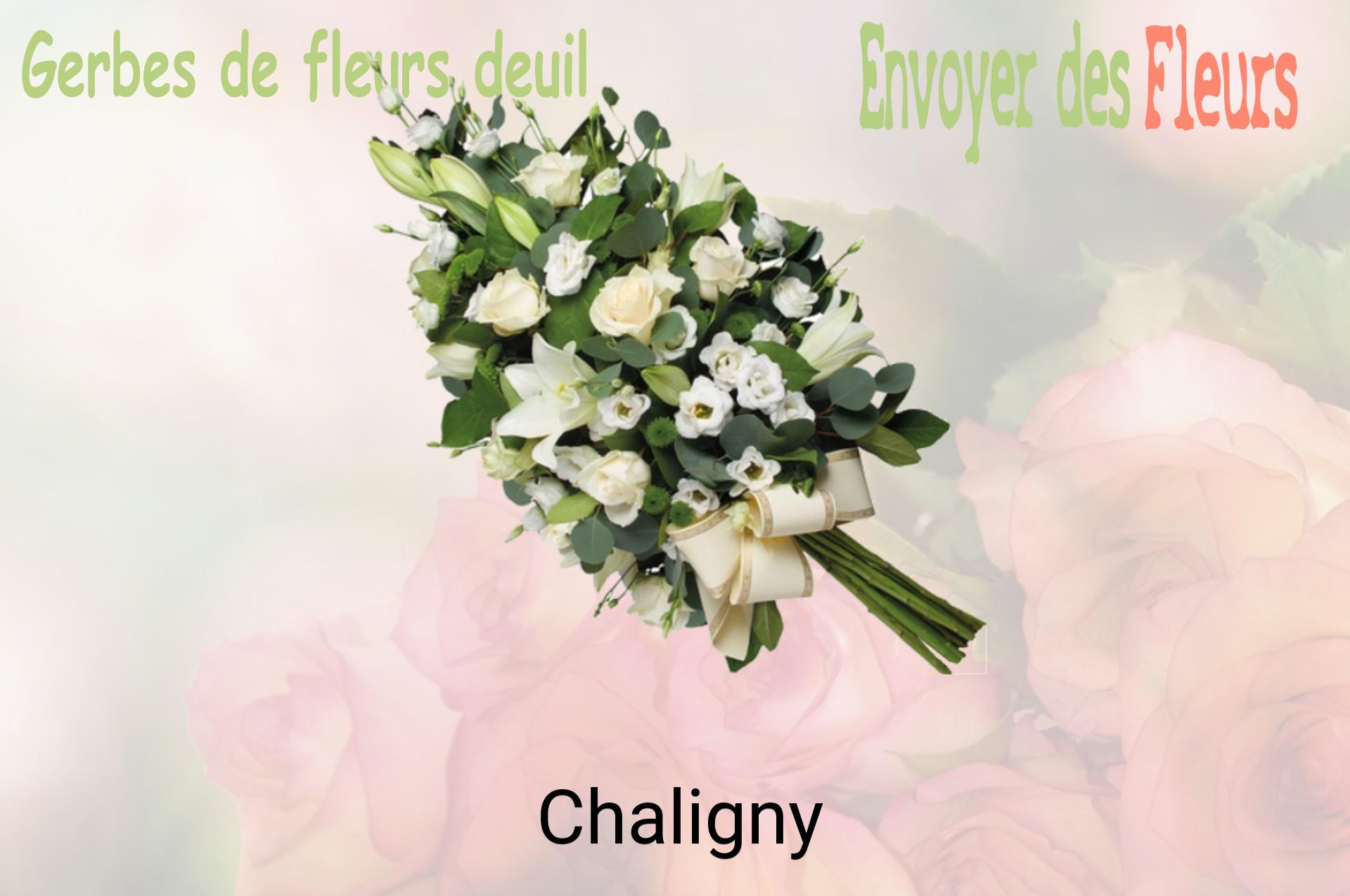 Gerbe de fleurs de deuil livrée à Chaligny